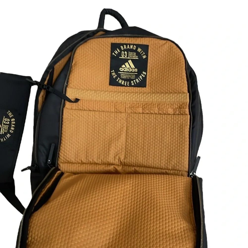 Adidas Creator backpack. Black. Tech friendly with laptop sleeve. New with tags. - Picture 9 of 12